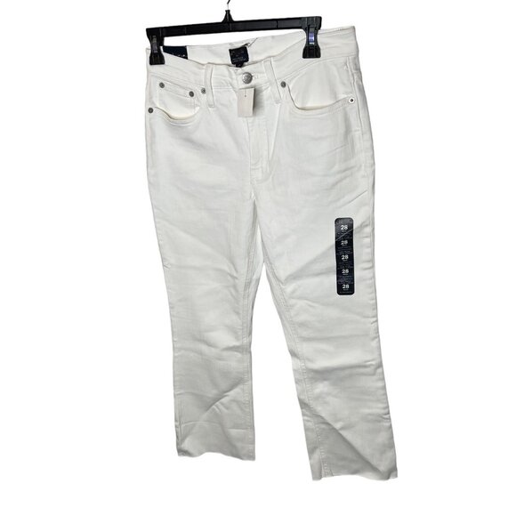 J.Crew $118 Flare Crop Jean In Stretch White Size 28 BO933 - Picture 3 of 7